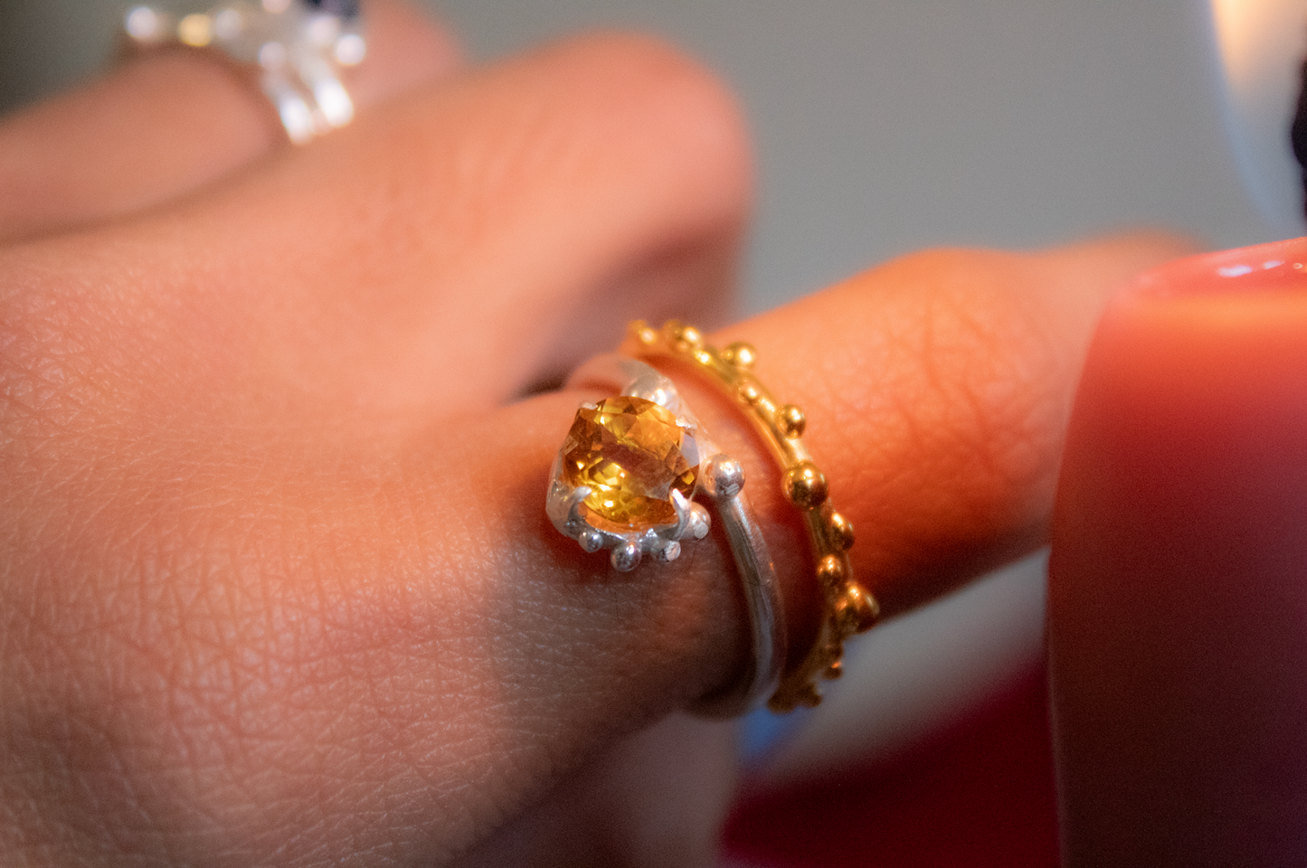 Hope. Ring with citrine